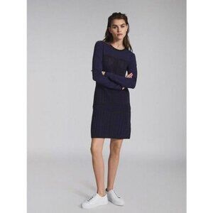 REISS ELSIE TEXTURED KNITTED MINI DRESS